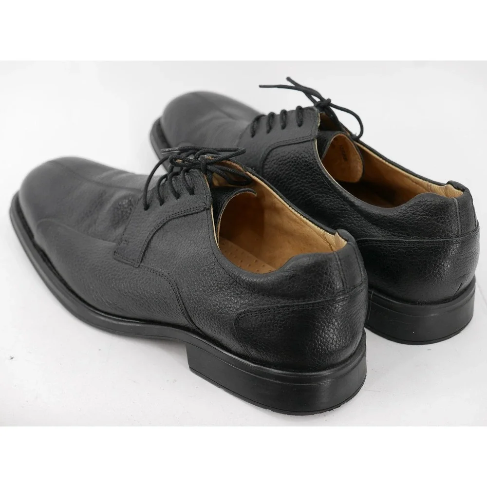 Belvedere Baybridge Shoes Black Leather Derby Dress Men's Size 12 EEE Wide